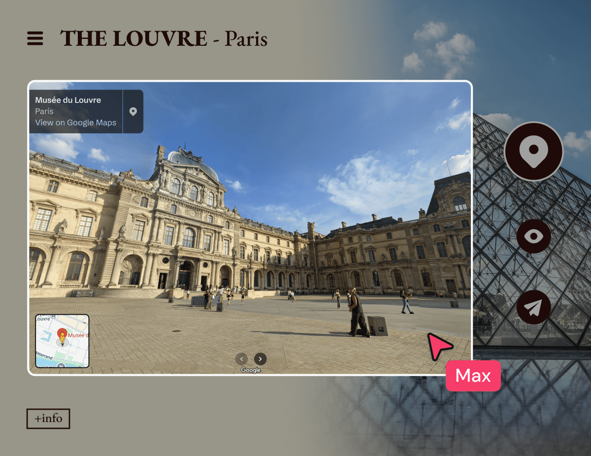 Insert video, audio, Google Street View and more in a interactive map of Genially